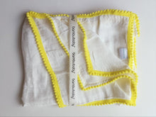 Load image into Gallery viewer, yellow pompom muslin