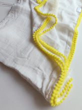 Load image into Gallery viewer, yellow pompom muslin