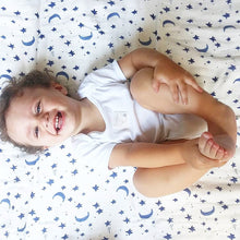 Load image into Gallery viewer, blue star muslin