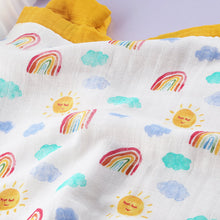 Load image into Gallery viewer, rainbow muslin blanket