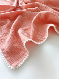 Deluxe pompom swaddle