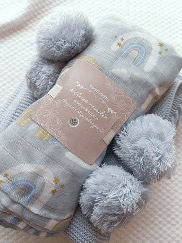 Cozy blue rainbow set