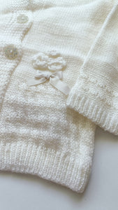 Ivory flower sweater