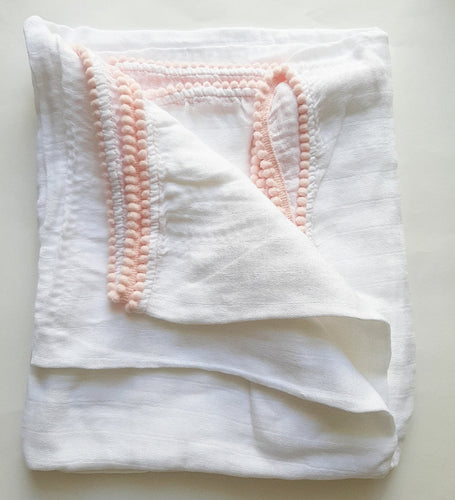 pink pompom muslin