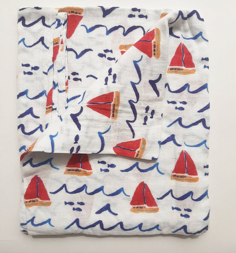 sailboat muslin