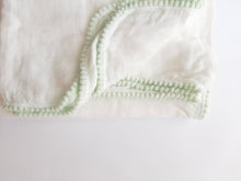 Load image into Gallery viewer, Mint pompom muslin