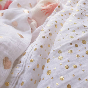 golden dots muslin