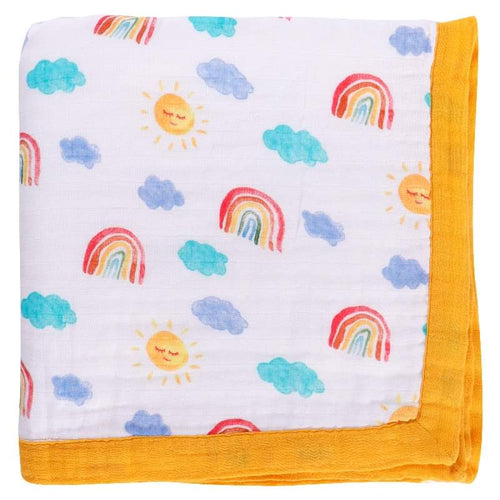 rainbow muslin blanket